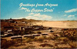 Greetings From Arizona The Copper State Showing Copper Mine And Smelter Near Miami And Globe - Souvenir De...