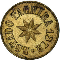 Monnaie, Venezuela, TACHIRA STATE, 2 Reales, 1872, San Cristobal, SUP+, Bronze - Venezuela