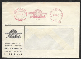 Portugal Assurance Mutualidade Logo Plus Ultra  EMA Cachet Rouge 1961 Insurance Company Franking Meter - Macchine Per Obliterare (EMA)