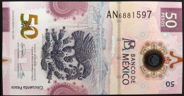 MEXICO $50 ! SERIES AN NEW 7-Jul-22 DATE ! Irene Sign. AXOLOTL & EAGLE IND. POLYMER NOTE Read Descr. For Notes - México