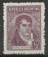 ARGENTINA  1935 -36 SERIE ORDINARIA PERSONAGGI CELEBRI YVERT. 363 MNH XF - Unused Stamps