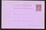 Charles III   Carte Postale 10 C.  Brun Sur Lilas Neuve  Maury 3 - Entiers Postaux