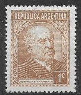 ARGENTINA  1935 -36 SERIE ORDINARIA PERSONAGGI CELEBRI YVERT. 364  MNH XF - Nuovi