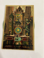 (2 P 33) France (older Postcard) Horloge Astronomique De Strasborg (centre Of Card Rotate) - Monumentos