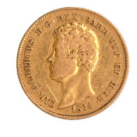 Italie-Royaume De Sardaigne 20 Lire Charles Albert 1834 Turin - Andere & Zonder Classificatie