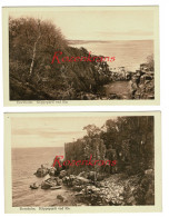 Lot 2 X CPA Denmark Danmark Denemarken Bornholm Klippeparti Ved Rø CPA Old Postcard AK Brevkort - Danemark