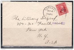 CA133- COVERAUCTION!!!-. USA- CANAL ZONE, CIRCULATED COVER 1929. " COROZAL " TO NEW YORK. - Zona Del Canale / Canal Zone