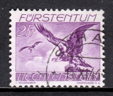 Liechtenstein - Scott #C22 - Used - Horizontal Crease, Pencil/rev. - SCV $17 - Poste Aérienne