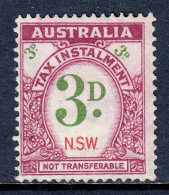 New South Wales - 3d Tax Instalment Revenue - Barefoot 2012 #3 - CV £10 - Other & Unclassified