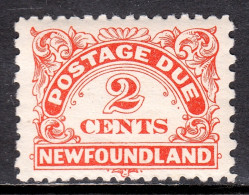 Newfoundland - Scott #J2a - MNH - Gum Bump, Pencil/rev. - SCV $10 - Back Of Book