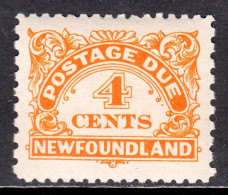 Newfoundland - Scott #J4 - MLH - SCV $9.50 - Back Of Book