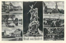 Germany Gruss Aus Herford Wittekind's Denkmal Multi View - Herford