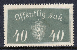 Norway - Scott #O18 - MH - Disturbed Gum - SCV $30 - Oficiales
