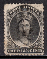 Nova Scotia - Scott #13 - Used - Sm. Thin/pulled Perf UR, Pencil/rev. - SCV $37 - Oblitérés