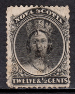 Nova Scotia - Scott #13 - Used - Sm. Thin/pulled Perf UR, Pencil/rev. - SCV $37 - Used Stamps