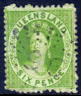 Queensland - Scott #28 - P13 - Used - Rnd. Cnr. LL, Pencil/reverse - SCV $14.00 - Usati