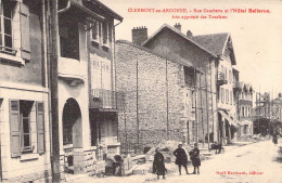 FRANCE - 55 - CLERMONT En ARGONNE - Rue Gambetta Et L'Hôtel Bellevue - Carte Postale Ancienne - Clermont En Argonne