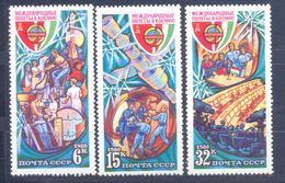 1980. USSR/Russia, Space, Soviet-Hungarian Space Flight, 3v, Mimt/** - Unused Stamps