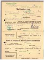 Dt- Reich (020289) Musterungs- Aufforderung Einschreiben  Neumarkt Zum 5.4.1944, Aktengelocht - Documents