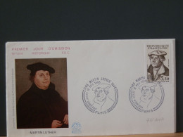 97/306A  FDC   FRANCE  1983 LUTHER - Teologi