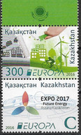 2016  Kasachstan Kazakhstan Mi. 966-7**MNH  Europa: Umweltbewusst Leben. - 2016