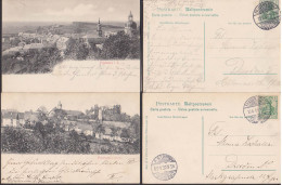 Frauenstein Zwei Karten Von 1905 Bzw. 1907 Mit Kirche Schlossruine - Frauenstein (Erzgeb.)