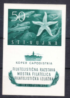 Italy Yugoslavia Trieste Zone B 1952 Seastar And Fish Sassone#3 Mi#Block 2 Mint Never Hinged - Ongebruikt