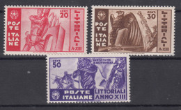 Italy Kingdom 1935 Sassone#377-379 Mi#520-522 Mint Never Hinged - Neufs