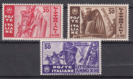 Italy Kingdom 1935 Sassone#377-379 Mi#520-522 Mint Never Hinged - Mint/hinged