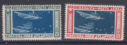 Italy Colonies Cirenaica 1933 Posta Aerea Sassone#18-19 Mint Never Hinged - Cirenaica