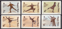 Hungary 1988 Figure Skating Mi#3946-3951 B - Imperforated, Mint Never Hinged - Ongebruikt