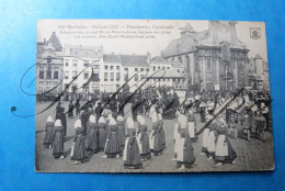 Mechelen Procession Praalstoet  Blauw-weeskinderen Scholen, Begijnen. 1913 - Malines