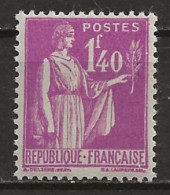 FRANCE: *, N° YT 371, TB - 1932-39 Paix