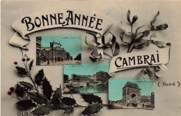 Cambrai * Souvenir Et Bonne Année De La Commune * Cpa 3 Vues - Cambrai