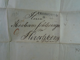 1821 Lettre De Frankfurth (2 Pages) - Cheques & Traveler's Cheques