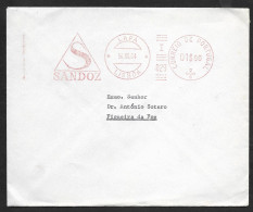 Portugal EMA Cachet Rouge 1961 Sandoz Industrie Pharmaceutique Médicaments Pharmaceutical Industry Meter Franking - Pharmacy