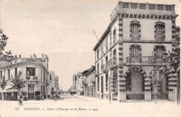 TUNISIE - BIZERTE - Hôtels D'Europe Et De Paris - LL - Carte Postale Ancienne - Túnez