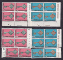 1968 Italia Italy Repubblica EUROPA CEPT EUROPE 10 Serie Di 2 Valori MNH** In 2 Quartine + 2 Bl.4 (x2) + 2 CHIAVE, KEY - 1968