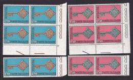 1968 Italia Italy Repubblica EUROPA CEPT EUROPE 6 Serie Di 2 Valori MNH** In Quartina + Coppia Bl.4 + Couple CHIAVE, KEY - 1968