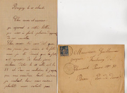 TB 4041 - 1896 - LAC - Lettre De Mme Virginie PASQUIER à REUGNY MP ESTIVAREILLES Pour Mr GUILLAUMIN à RIOM - 1877-1920: Semi-moderne Periode