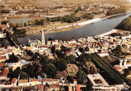 33-LANGON- QUARTIER DE L'EGLISE LE PONT ROUTIER SUR LE GARONNE LE VIADUC ET BAUCAIRE VUE AERIENNE - Langon