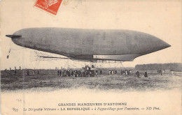 DIRIGEABLES - GRANDE MANOEUVRES D'AUTOMNE - Le Dirigeable Militaire " LA REPUBLIQUE " - Carte Postale Ancienne - Airships