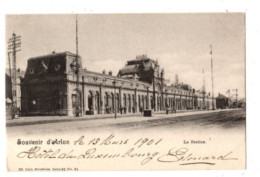 Souvenir D' ARLON - La Station - Envoyée 1901 - édition Nels, Serie 32 No 34 - Aarlen