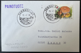 SP ENVELOPPE COVER SUOMI FINLAND / CHAMPIGNON MUSHROOM / PAINOTUOTE / TANKAVAARA / GOLDGRABER WERKZEUG - Lettres & Documents