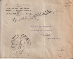 1951 - GOUVERNEMENT GENERAL De L'ALGERIE - ENVELOPPE En FRANCHISE Du CABINET Du GOUVERNEUR => BONE - Briefe U. Dokumente