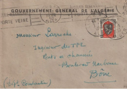 1950 - GOUVERNEMENT GENERAL De L'ALGERIE - ENVELOPPE Avec MECA "LOTERIE ALGERIENNE PORTE VEINE" - Lettres & Documents