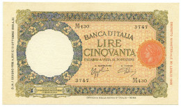 50 LIRE CAPRANESI LUPA CAPITOLINA MARGINE LARGO FASCIO ROMA 01/06/1938 SUP+ - Regno D'Italia – Other