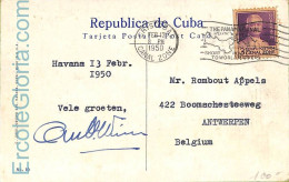 Ad6309 - PANAMA Canal Zone - Postal History -  POSTCARD  To BELGIUM 1950 - Panama