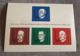 DEUTSCHE BUNDESPOST THE MEMORIAL EDITION OF DR.KONRAD ADENAUER SHEET MNH - Ungebraucht