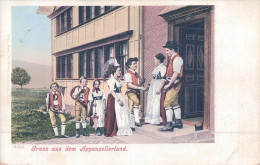 Appenzellerlande, Famille En Costume Devant La Maison (27.9.1910) - Other & Unclassified